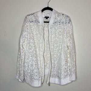 Torrid White Floral Jacket
